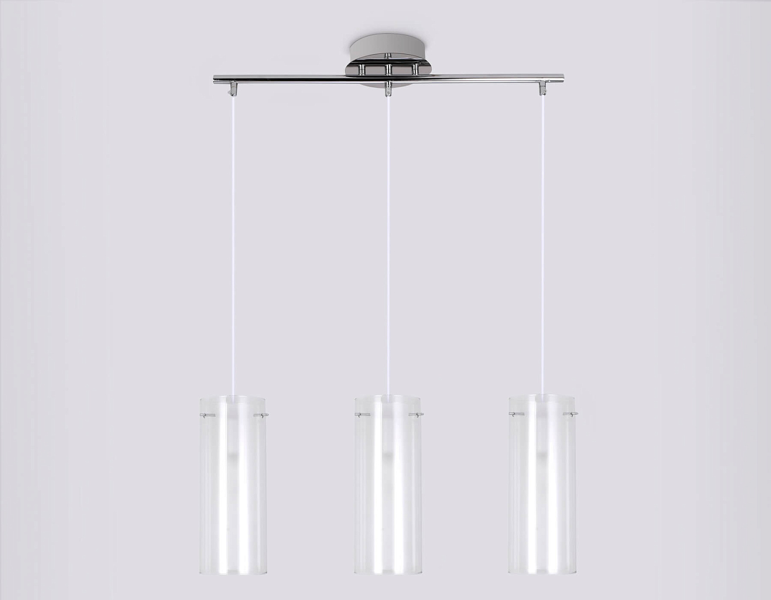 Подвесной светильник TR3675/3 CH/CL/FR хром/прозрачный/белый матовый E14/3 max 40W 640*110*900