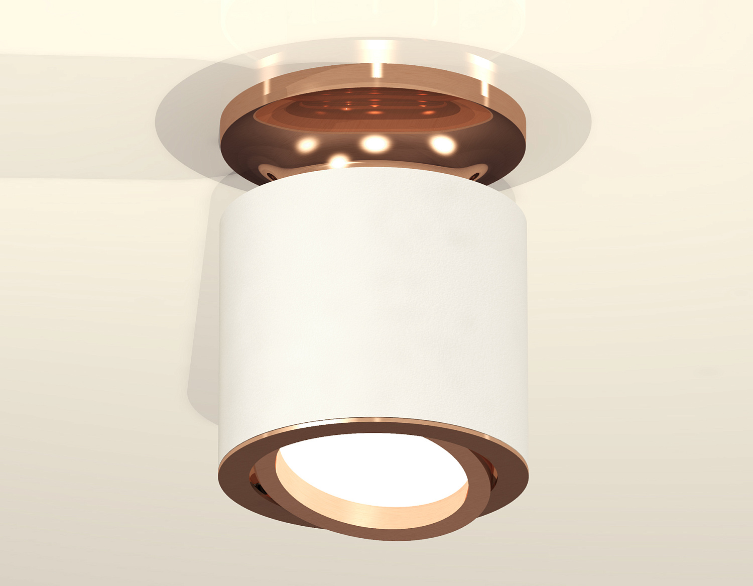 Комплект накладного поворотного светильника XS7401140 SWH/PPG белый песок/золото розовое полированное MR16 GU5.3 (N7930, C7401, N7005)