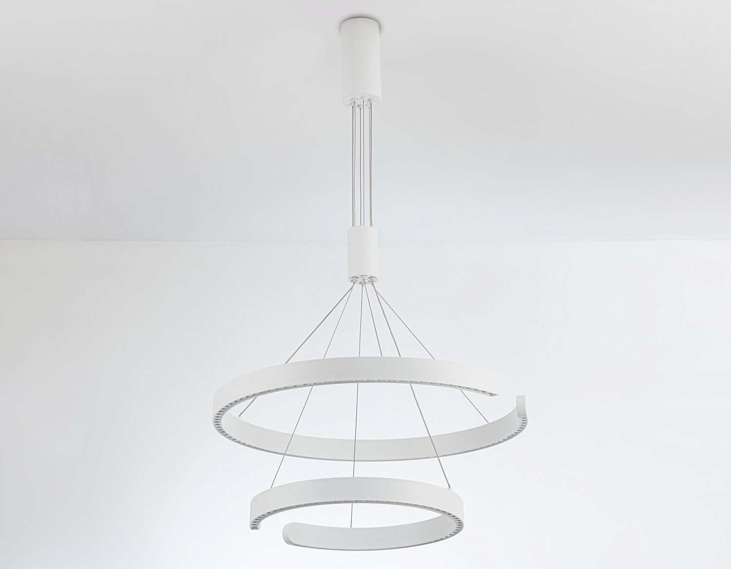 Подвесной светодиодный светильник FL5884/2 WH белый 45W 3000K/4200K/6400K D600/400*1200 (без ПДУ)