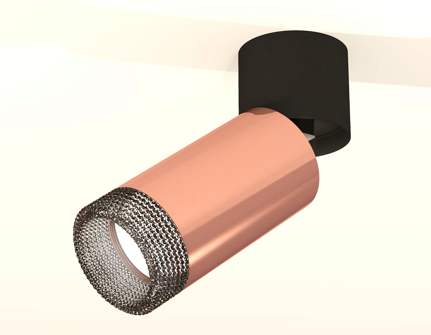 Комплект накладного поворотного светильника XM6326041 PPG/BK/BK золото розовое полированное/черный/тонированный (A2221, C6326, N6151)