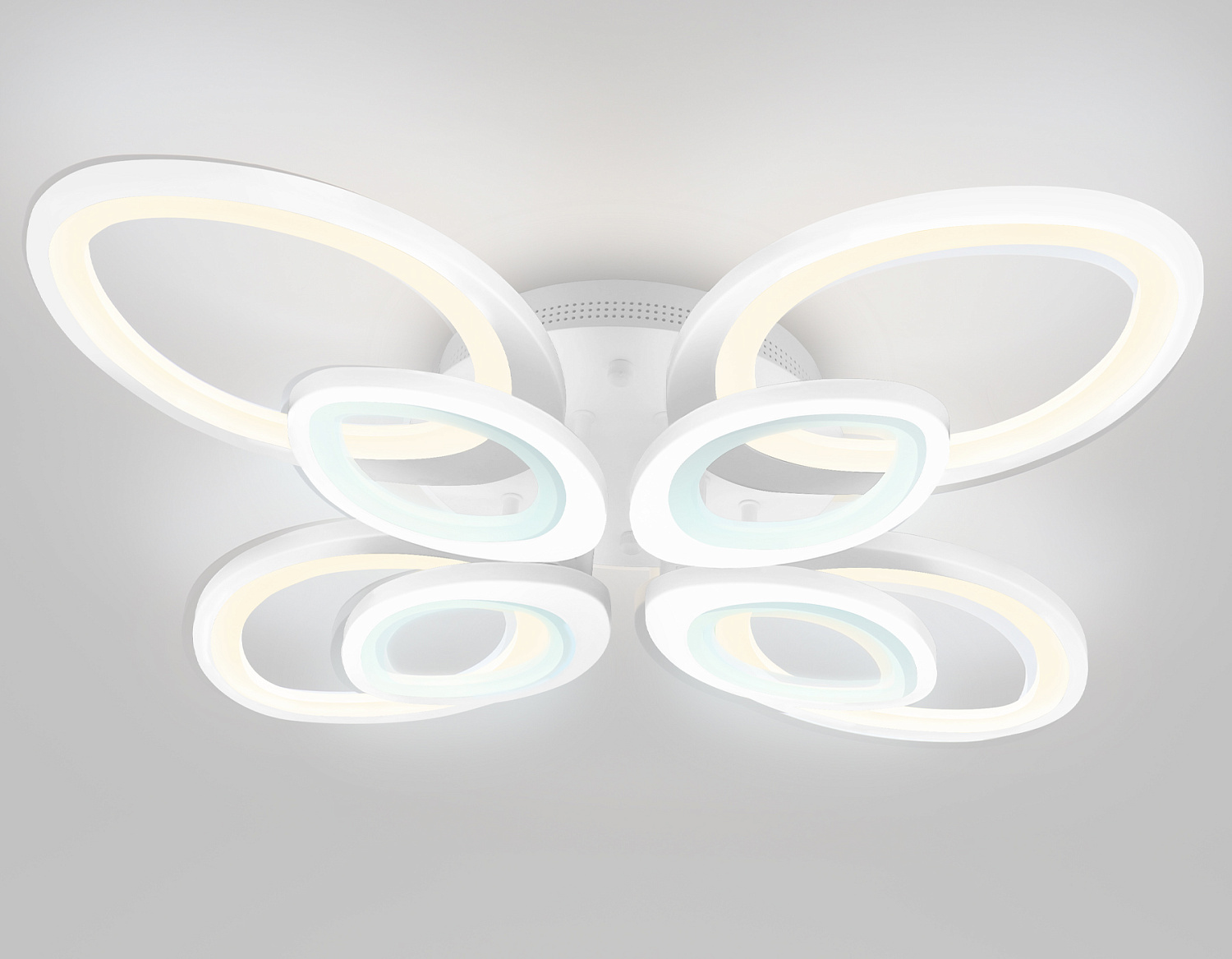 Потолочный светодиодный светильник с пультом FA4493/4+4 WH белый 134W 3000+6400K/4200K/6400+3000K 620*620*120 (ПДУ ИК)