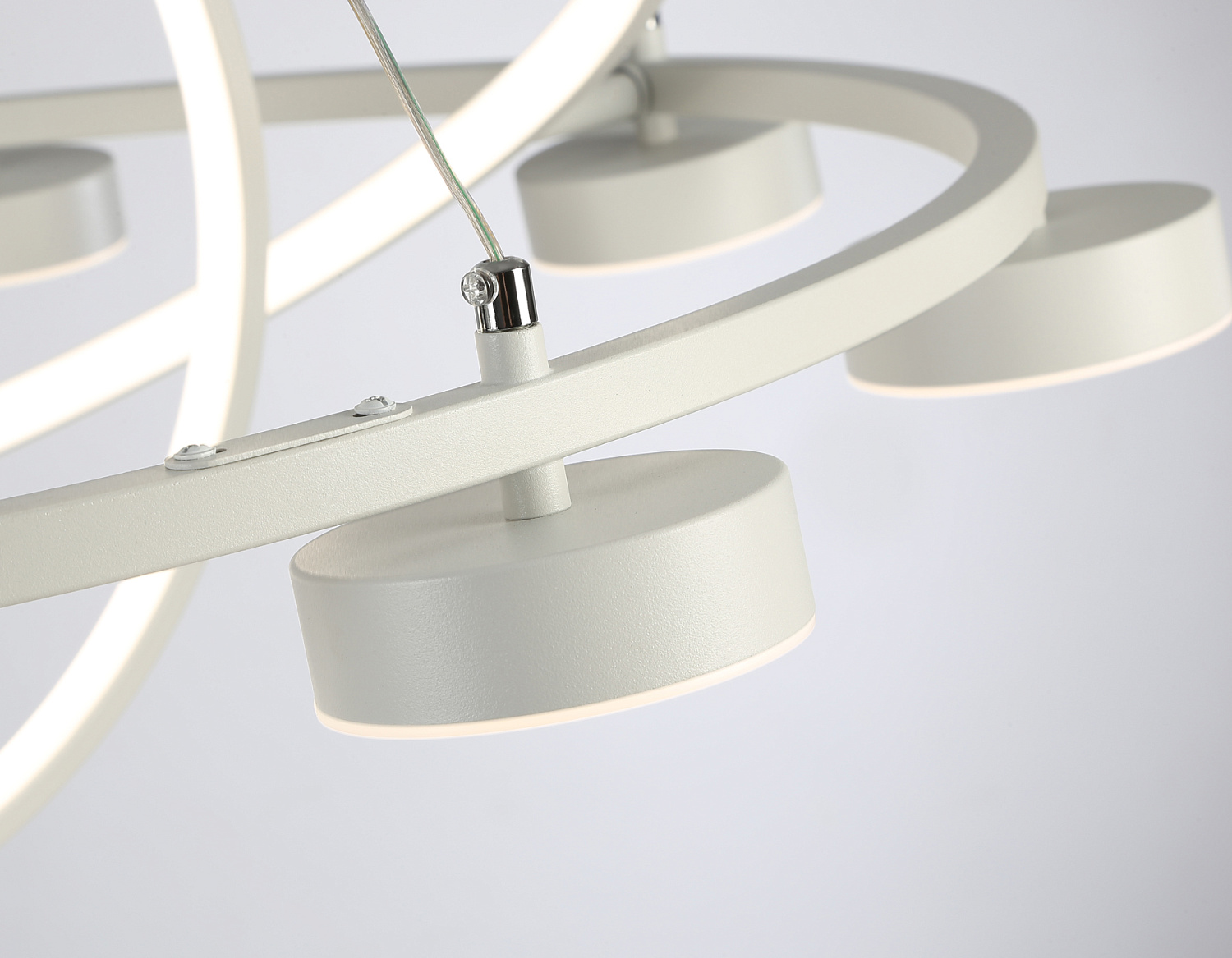 Подвесной светодиодный светильник с пультом FL51777/3+8 WH белый 3000K/4200K/6400K 112W D800/580/400*1200 (ПДУ ИК)