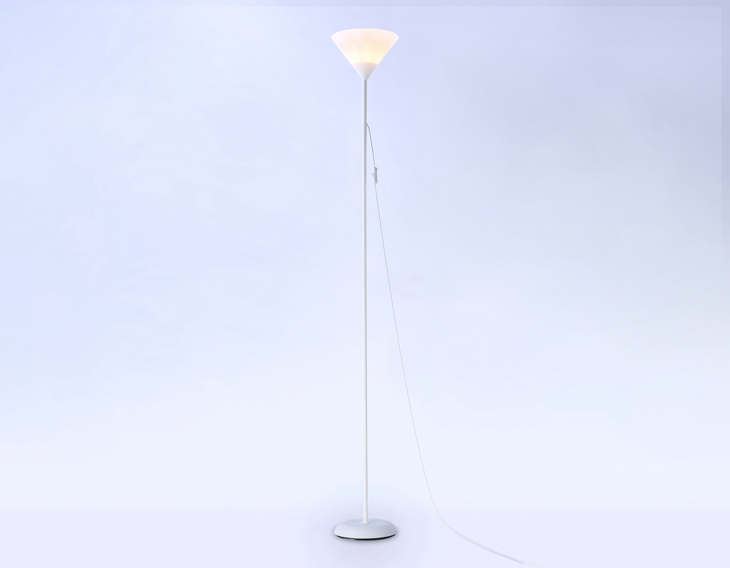 Светильник напольный с выключателем на проводе TR97612 WH белый E27 max 40W D245*1760