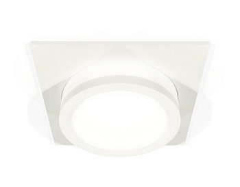 Комплект встраиваемого светильника с акрилом XC7631041 SWH/FR белый песок/белый матовый MR16 GU5.3 (C7631, N7120)