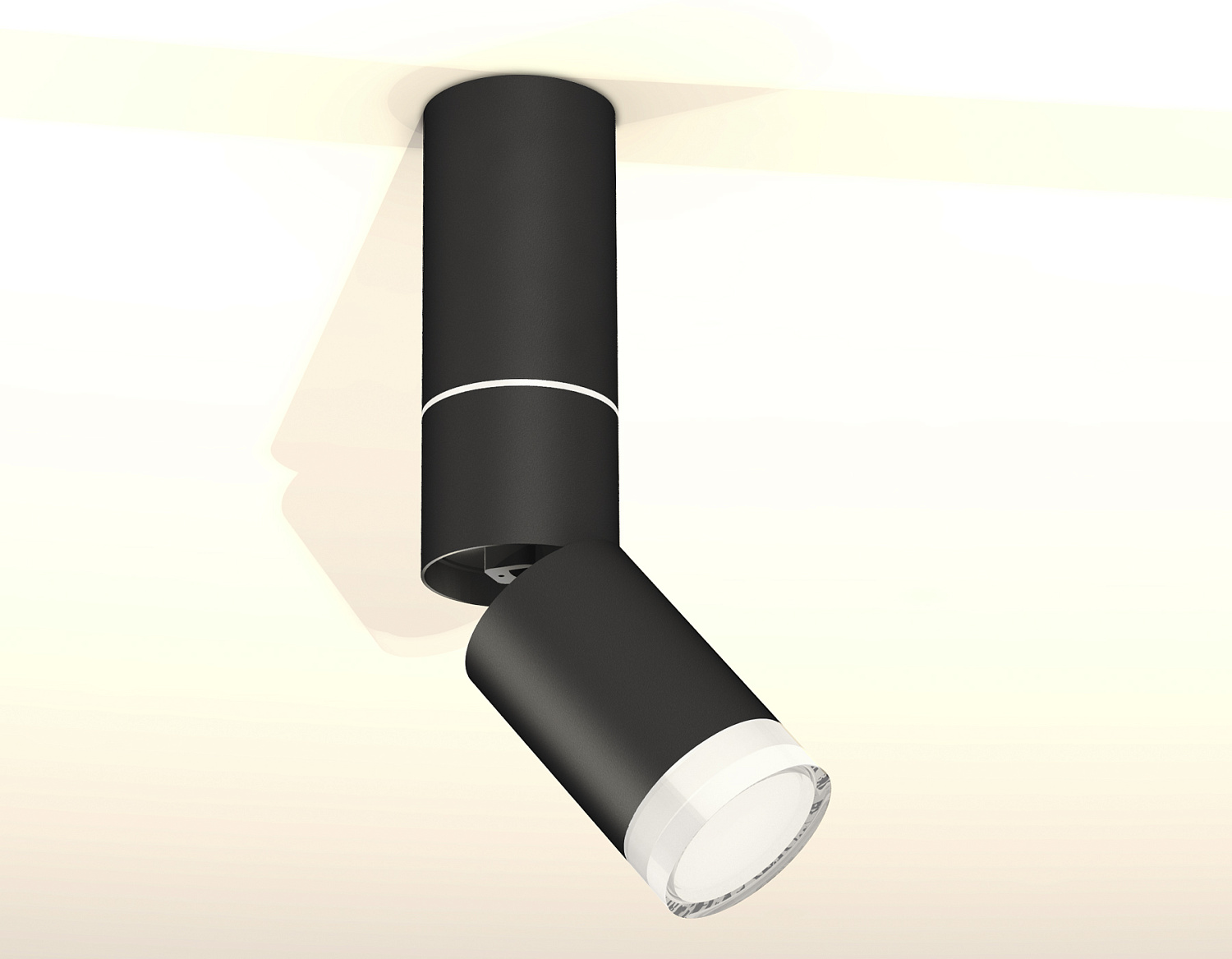 Комплект накладного поворотного светильника с акрилом XM6313105 SBK/FR/CL черный песок/белый матовый/прозрачный MR16 GU5.3