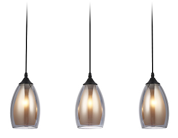 Подвесной светильник TR3537/3 BK/SM/FR черный/дымчатый/белый матовый E27/3 max 40W 640*120*820