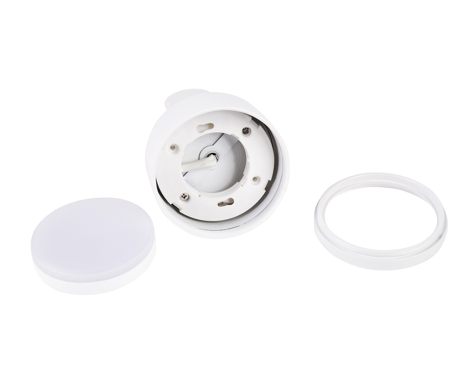 Трековый однофазный светильник со сменной лампой GL5356 WH белый GX53 max 12W