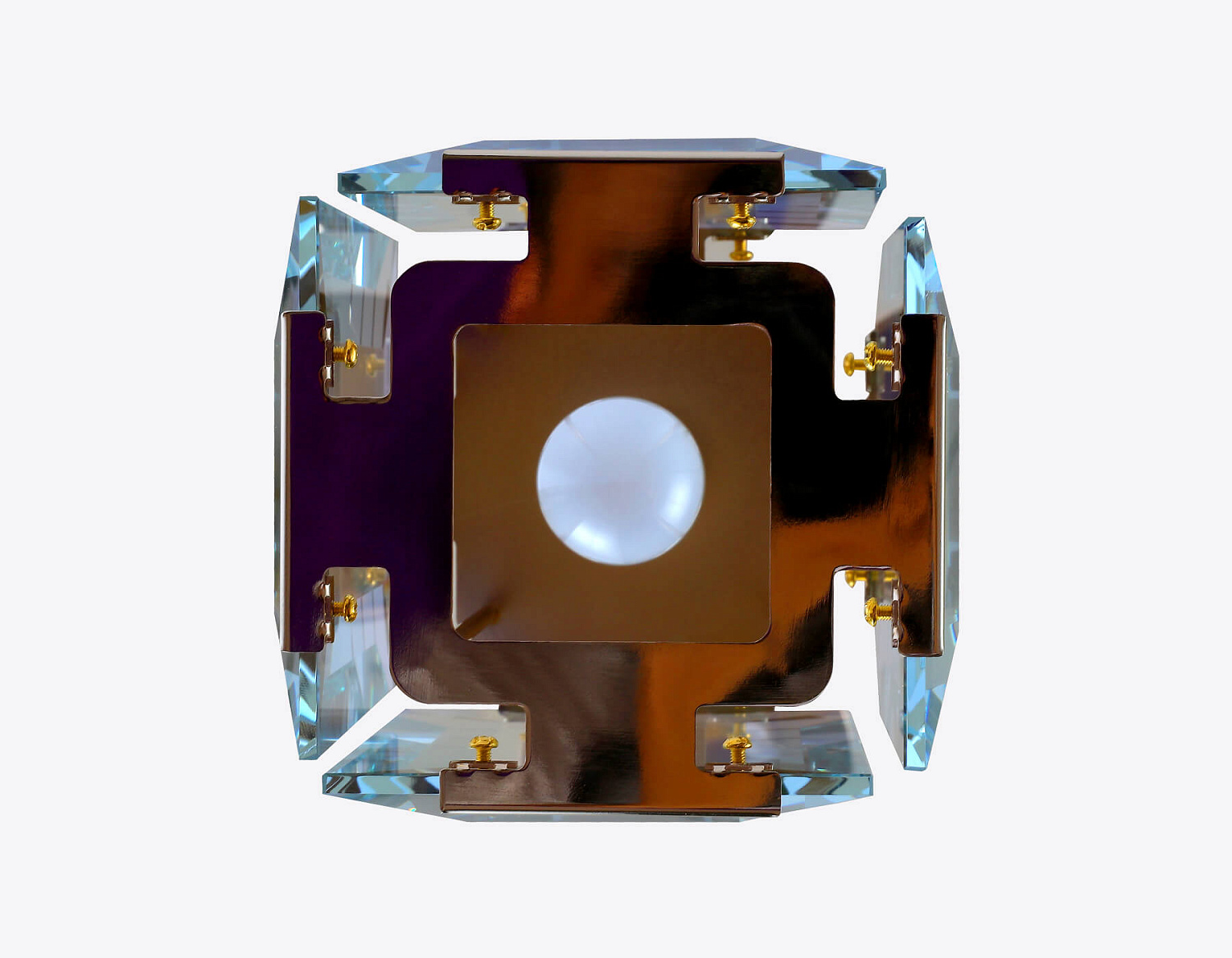 Подвесной светильник с хрусталем TR5108 GD/CL золото/прозрачный E27/1 max 40W 150*150*1200