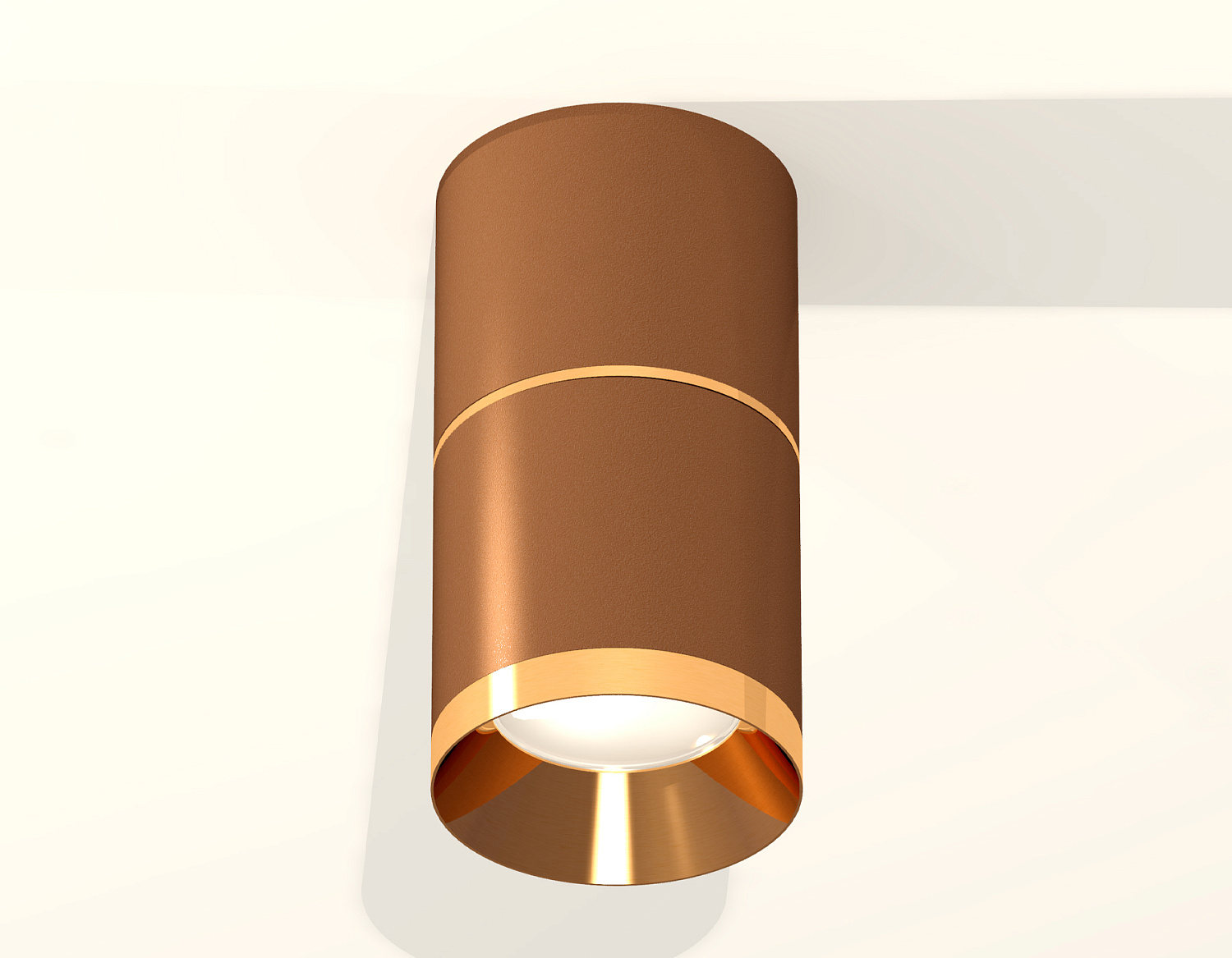 Комплект накладного светильника XS7404061 SCF/PYG кофе песок/золото желтое полированное MR16 GU5.3 (C7404, A2072, C7404, N7034)