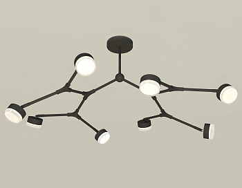 Комплект подвесного поворотного светильника с акрилом XB9060250/8 SBK/FR/CL черный песок/белый матовый/прозрачный GX53 (C9060, N8399)