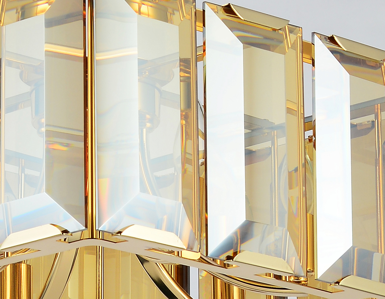 Подвесная люстра с хрусталем TR5149 GD/TI золото/янтарь E14/6 max 40W 500*500*1000