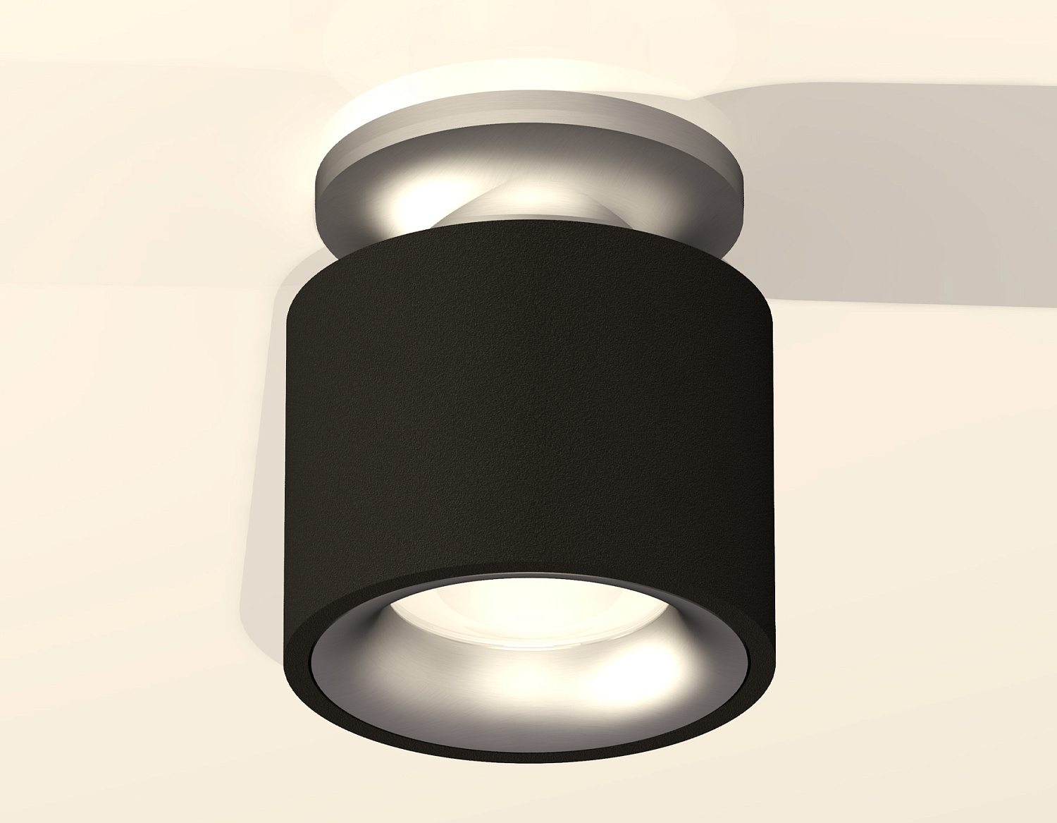 Комплект накладного светильника XS7511101 SBK/MCH черный песок/хром матовый MR16 GU5.3 (N7928, C7511, N7013)
