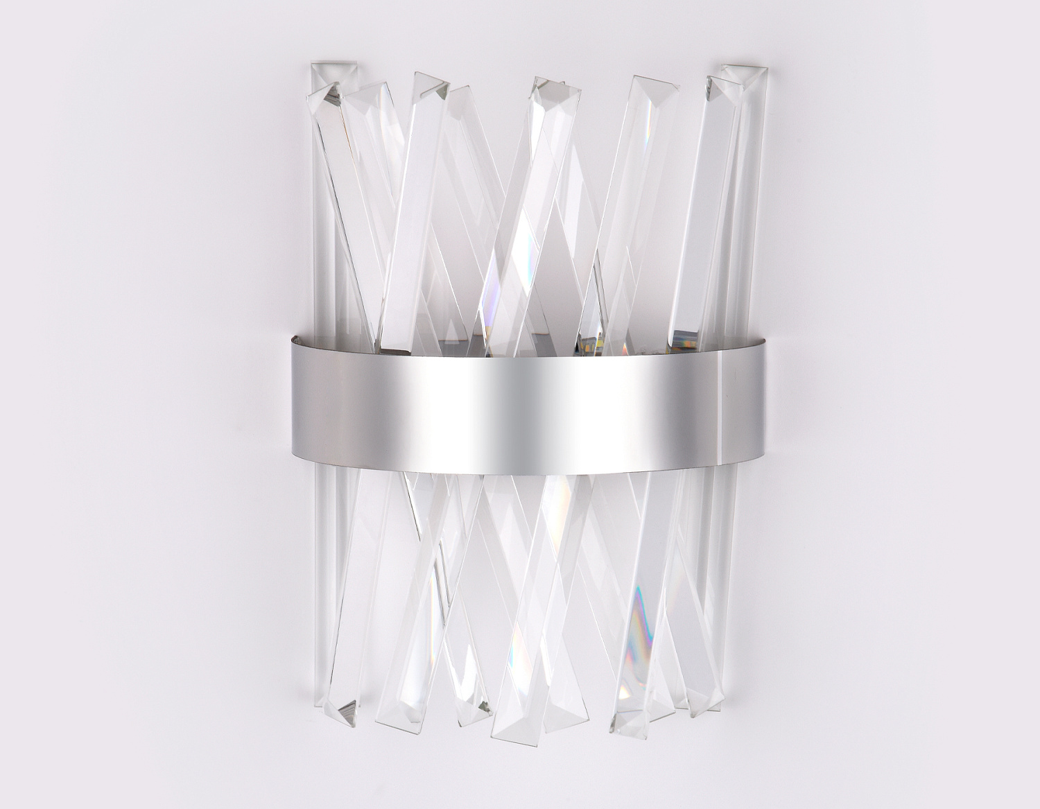 Настенный светодиодный светильник с хрусталем TR5322 CH/CL хром/прозрачный 24W 285*260*124