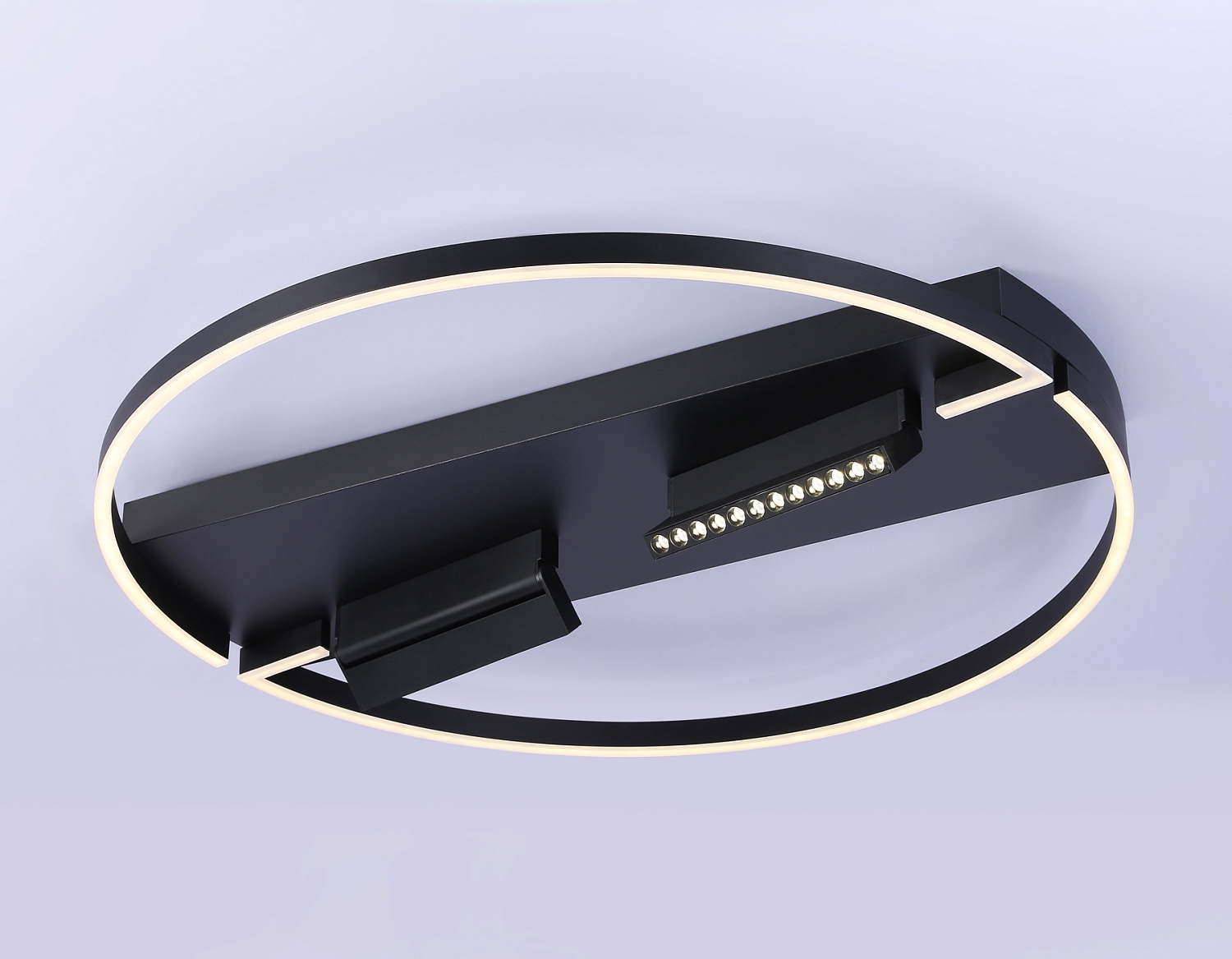 Потолочный светодиодный светильник FL51462/1+2 BK черный 106W 3000K-6400K+4200K D800*110 (ПДУ РАДИО 2.4G)