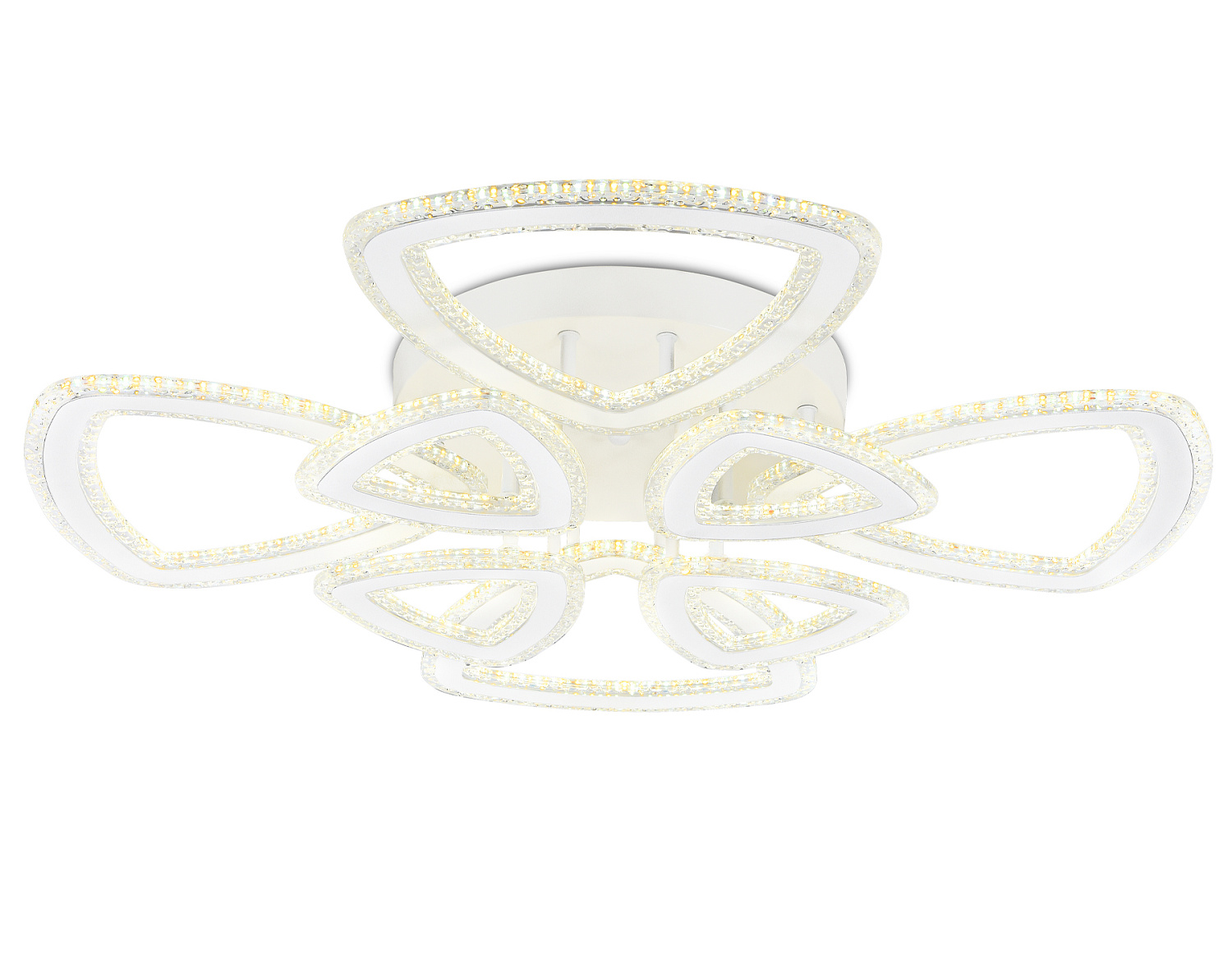 Управляемый потолочный светодиодный светильник FA8863/4+4 WH белый 182W 3000K+6400K/3000K/6400K/4200K+4200K 740*740*130 (ПДУ РАДИО 2.4G)