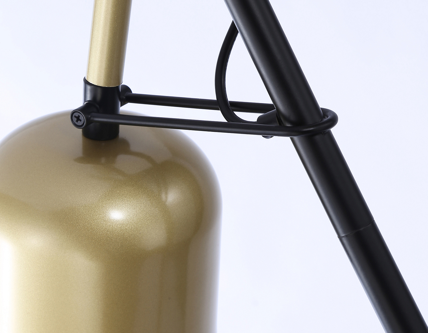 Светильник напольный с выключателем на проводе TR97125/2 GD/BK золото/черный E27*2 max 40W D130*223*1460