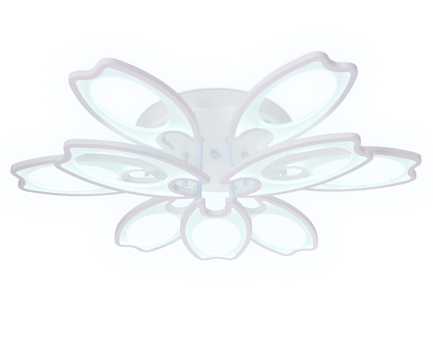 Потолочный светодиодный светильник с пультом FA579/6+3 WH белый 162W 700*640*120 (ПДУ РАДИО 2.4G)