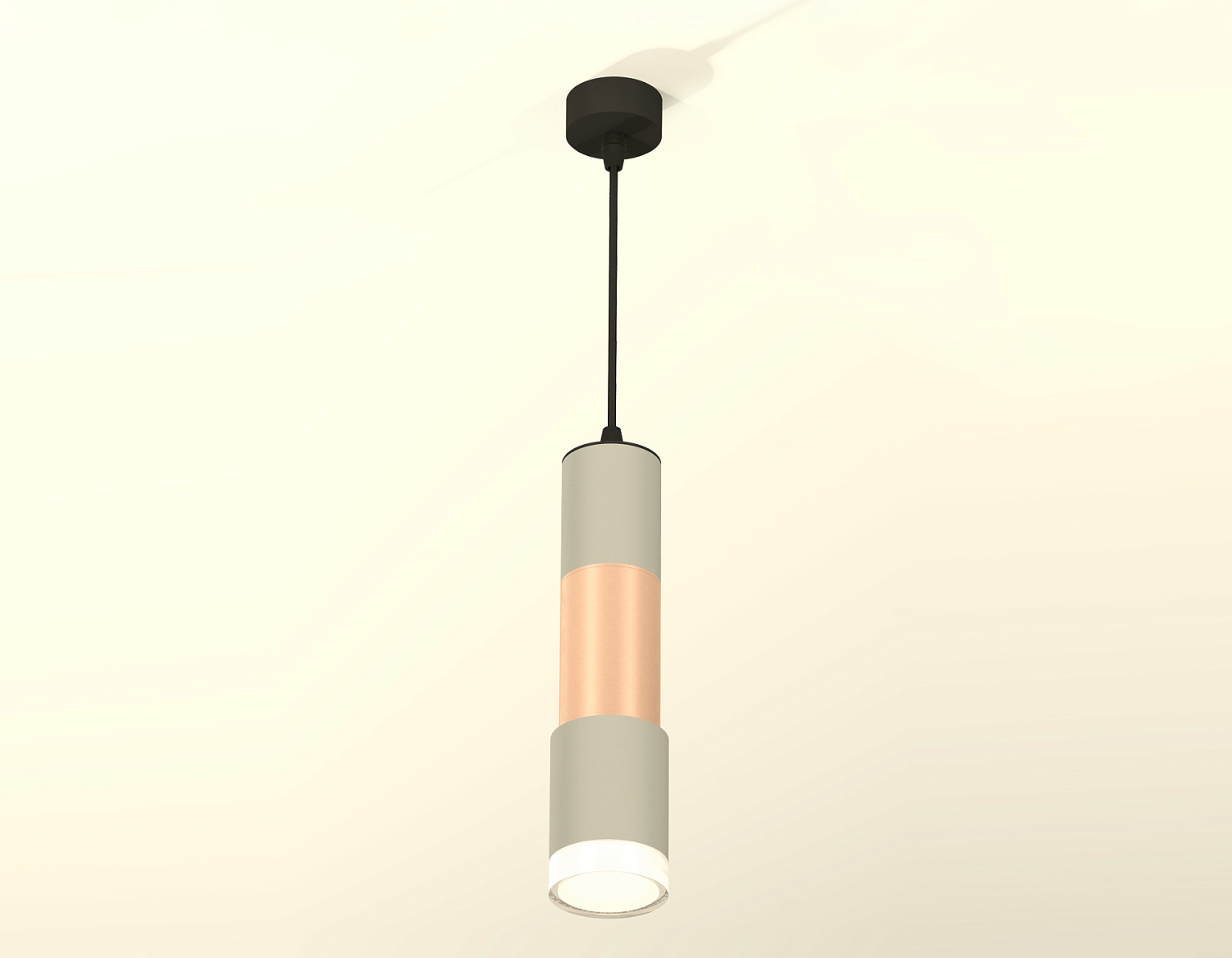 Комплект подвесного светильника XP7423062 SGR/PPG/CL серый песок/золото розовое полированное/прозрачный MR16 GU5.3