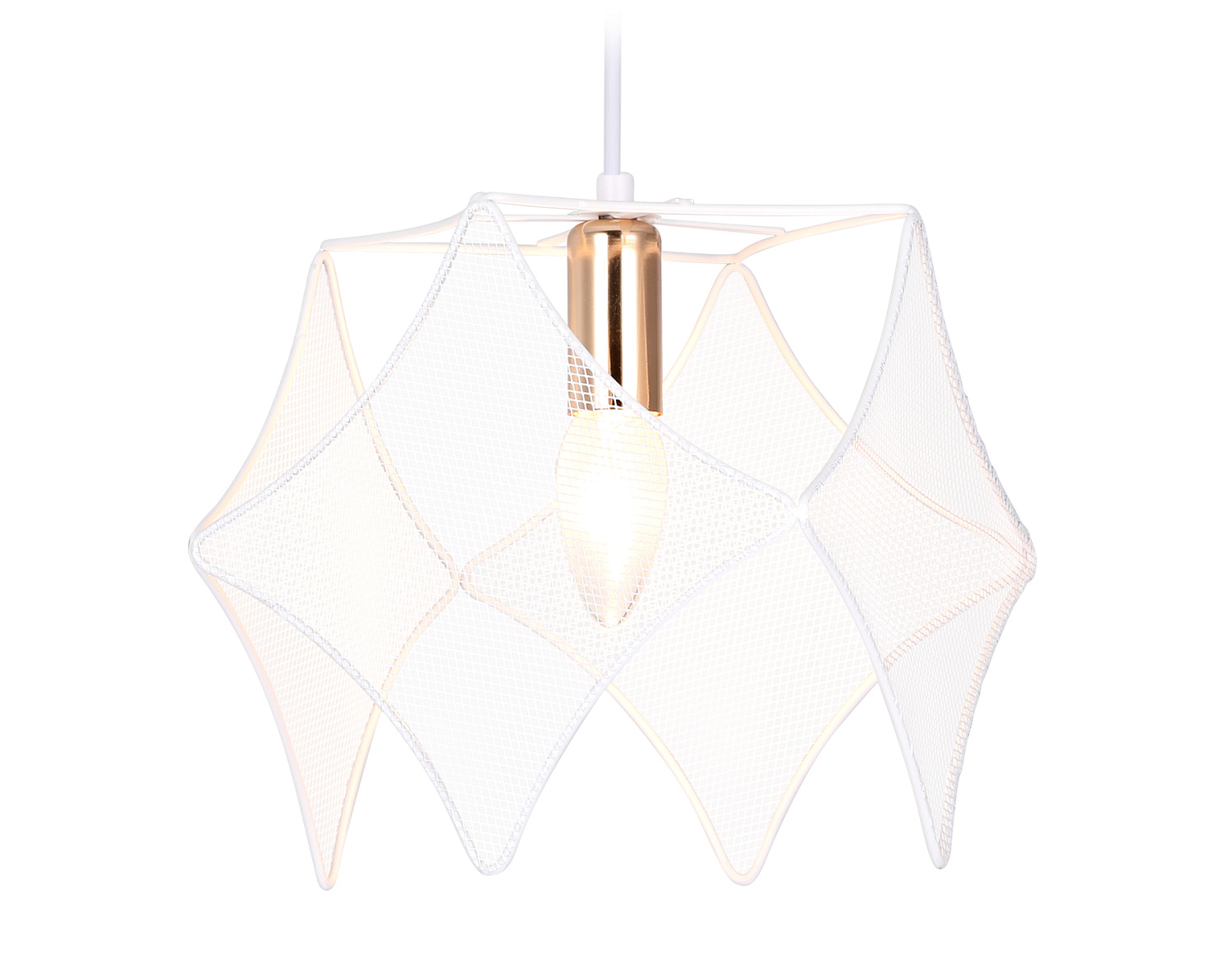 Подвесной светильник в стиле лофт TR8420 WH/GD белый/золото E14 max 40W D285*1000