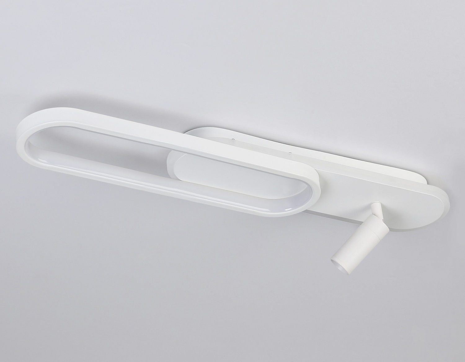 Настенно-потолочный светодиодный светильник с пультом FL5108/2+1 WH белый 53W 3000K/4200K/6400K+4200K 600*120*110 (ПДУ ИК)