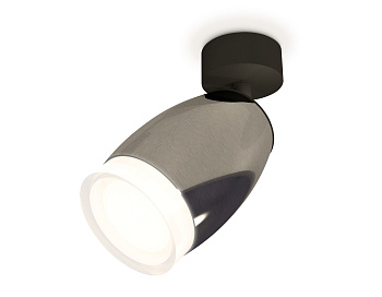 Комплект поворотного светильника с акрилом XM1123005 DCH/SBK/FR черный хром/черный песок/белый матовый MR16 GU5.3 (A2210, C1123, N7160)
