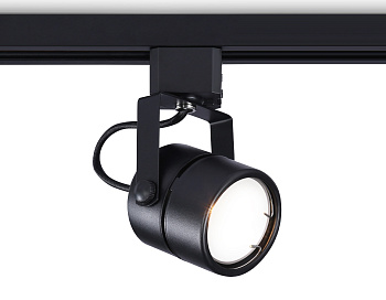 Трековый однофазный светильник со сменной лампой GL5102 BK черный GU10 max 12W