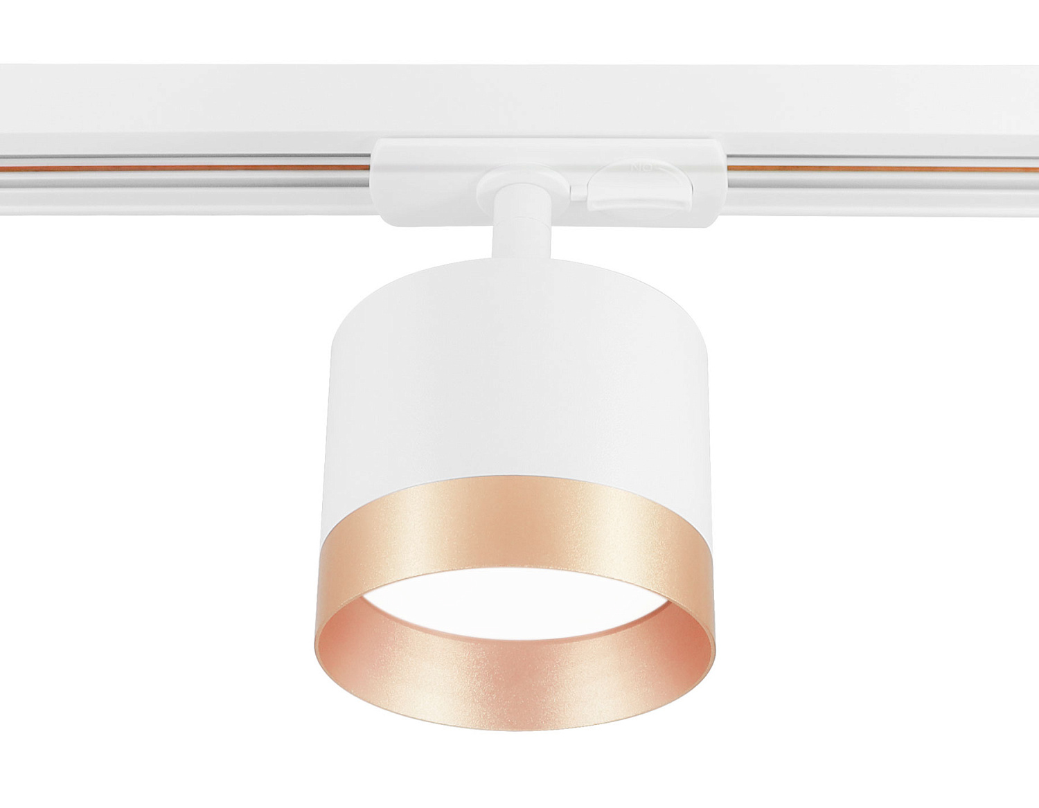 Трековый однофазный светильник со сменной лампой GL5361 WH/GD белый/золото GX53 max 12W