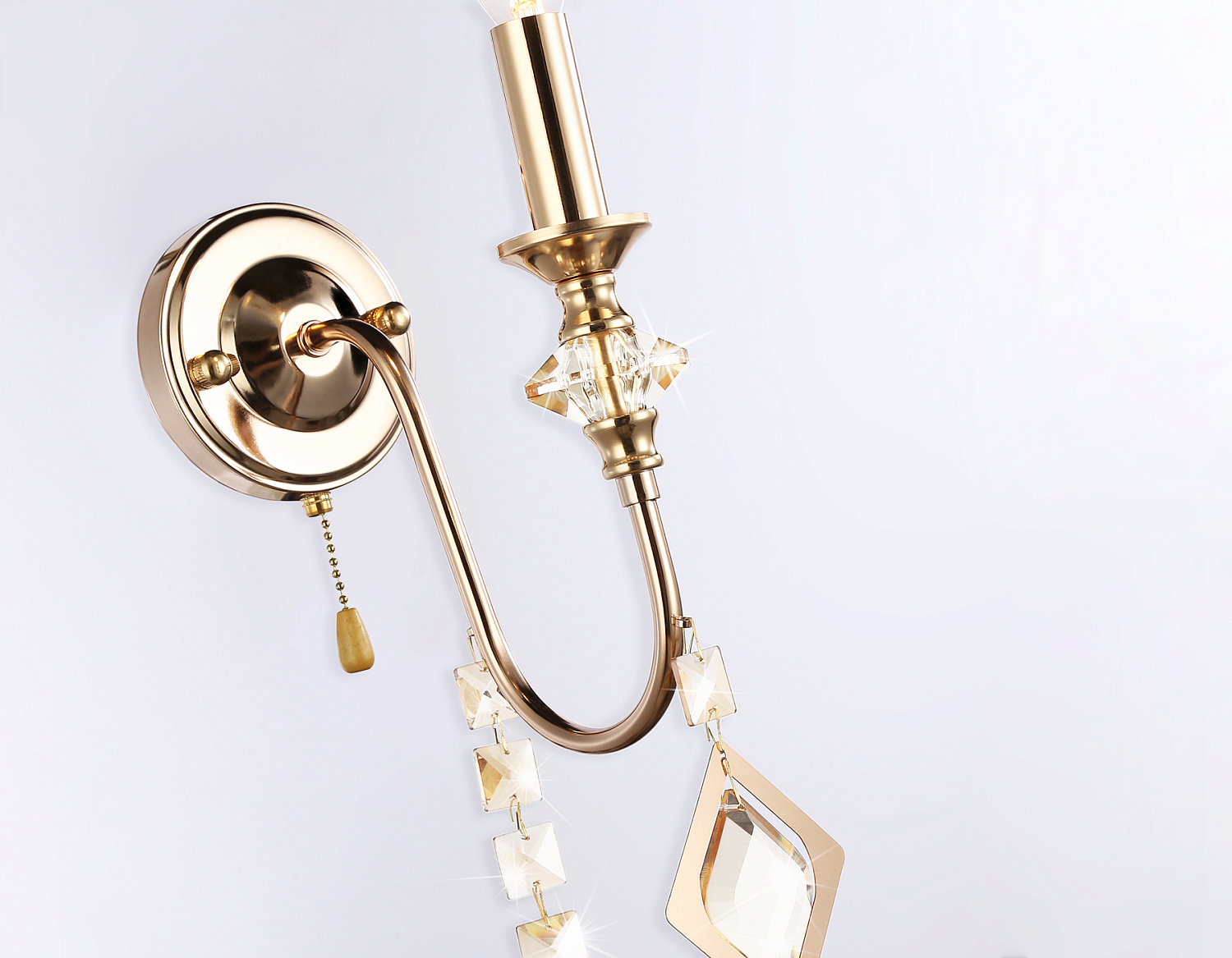 Настенный светильник с хрусталем TR4959 FGD/TI золото/янтарь E14 max 40W 515*110*210