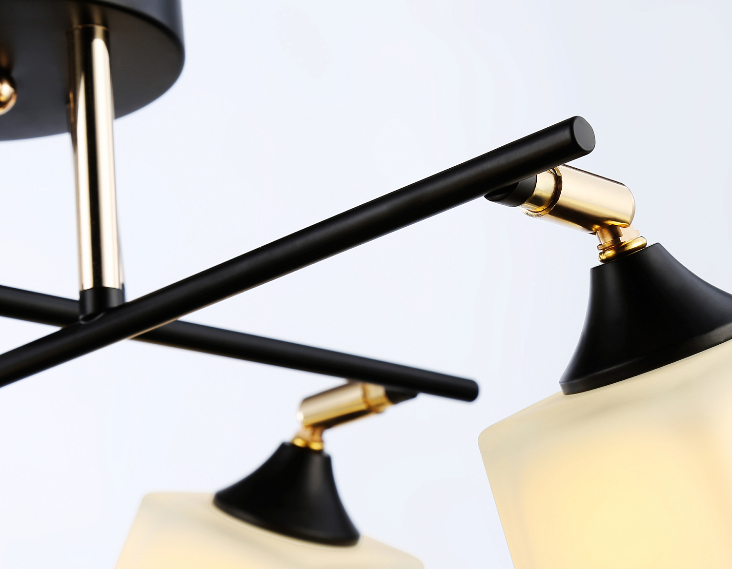 Подвесная люстра TR303084/4 BK/FGD/FR черный/золото/белый матовый E27/4 max 40W 580*580*250