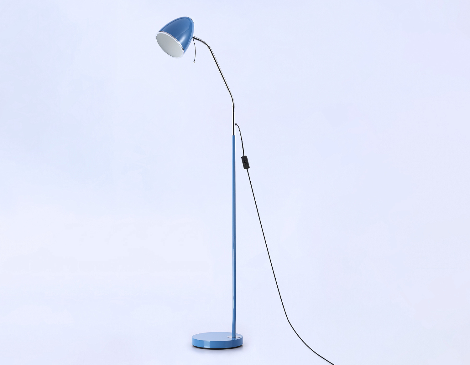 Светильник напольный с выключателем на проводе TR97691 BL синий E27 max 40W D150*1540