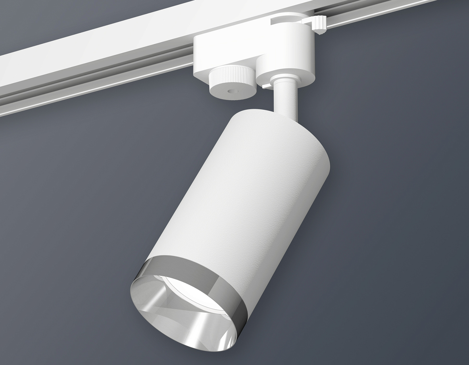 Комплект трекового однофазного светильника XT6322062 SWH/PSL белый песок/серебро полированное MR16 GU5.3 (A2520, C6322, N6132)