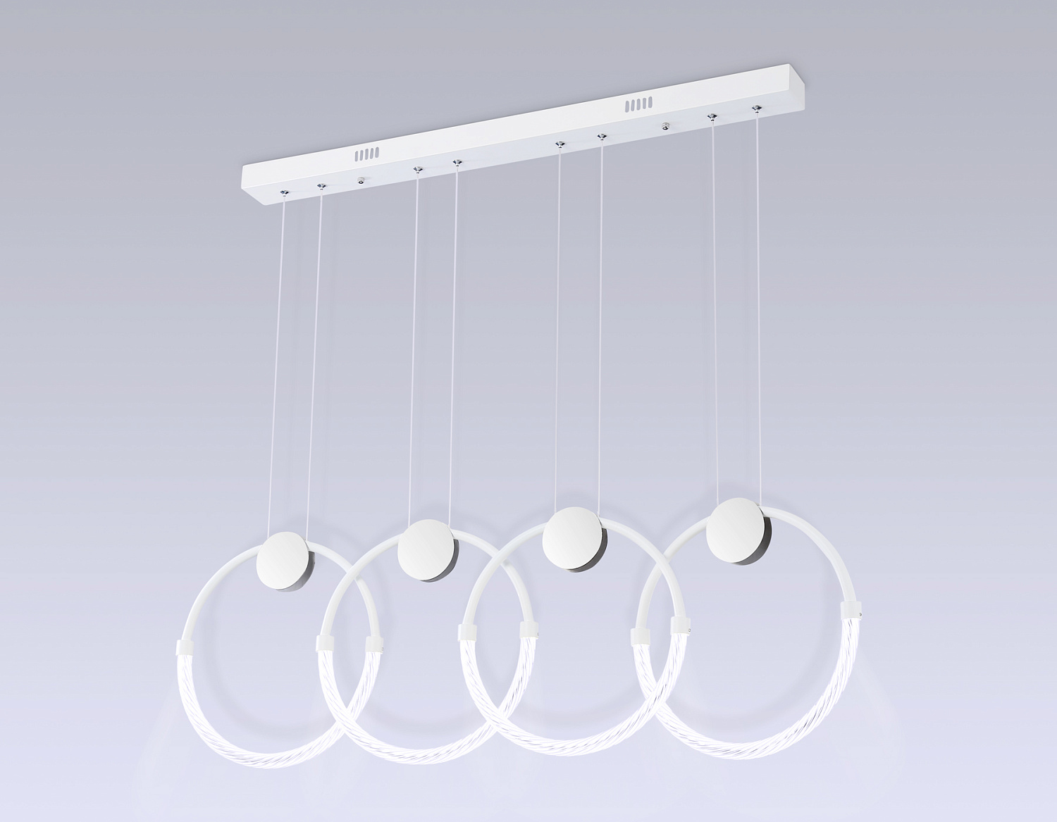 Подвесной светодиодный светильник FL10598/4 WH/CH белый/хром 4200K 45W 940*20*1200 (Без ПДУ)