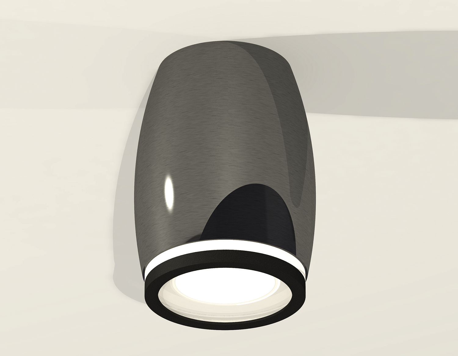 Комплект накладного светильника с акрилом XS1123020 DCH/SBK/FR черный хром/черный песок/белый матовый MR16 GU5.3 (C1123, N7121)