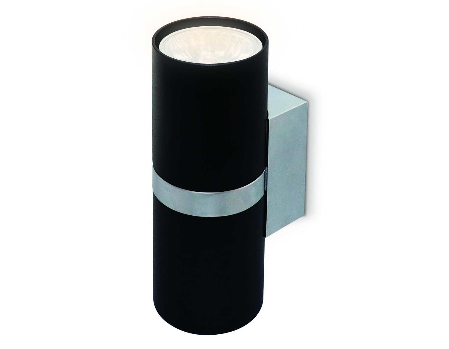 Настенный светильник FW243/2 BK/CH черный/хром GU10*2 max 12W 155*60*76