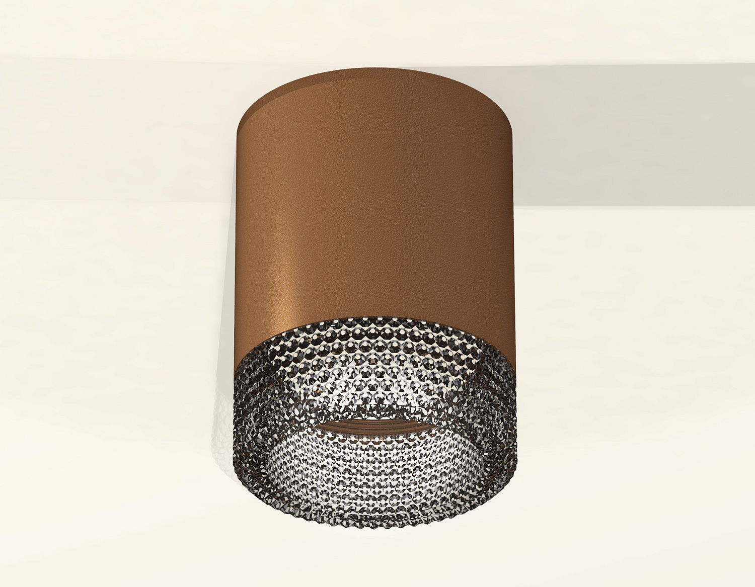 Комплект накладного светильника с композитным хрусталем XS6304022 SCF/BK кофе песок/тонированный MR16 GU5.3 (C6304, N6151)