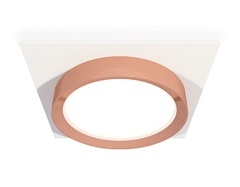 Комплект встраиваемого светильника XC8061006 SWH/PPG белый песок/золото розовое полированное GX53 (C8061, N8126)