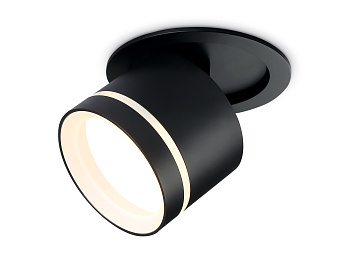 Встраиваемый поворотный точечный светильник TA1432 SBK/FR черный песок/белый матовый GX53 D85*95