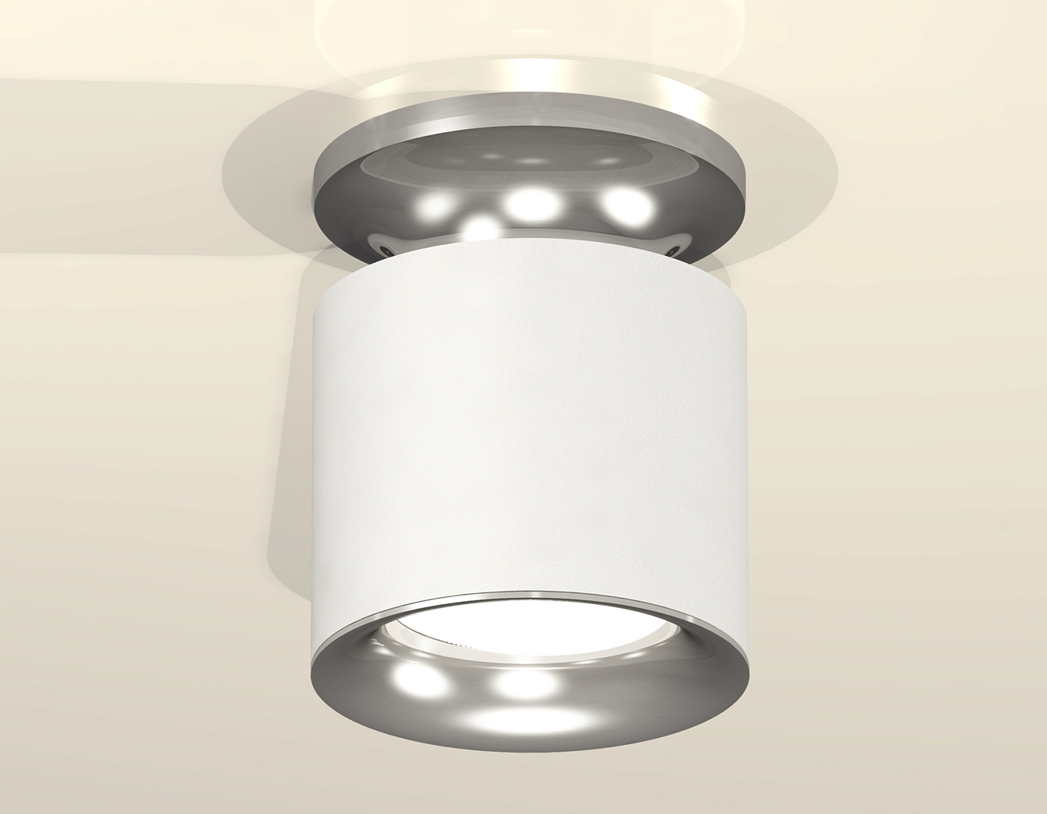 Комплект накладного светильника XS7401102 SWH/PSL белый песок/серебро полированное MR16 GU5.3 (N7927, C7401, N7012)