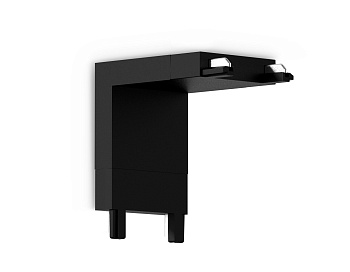 Коннектор угловой внутренний для накладного шинопровода GV1104 BK черный коннектор угловой настенно-потолочный для накладного шинопровода IP20 48V 26*26*26