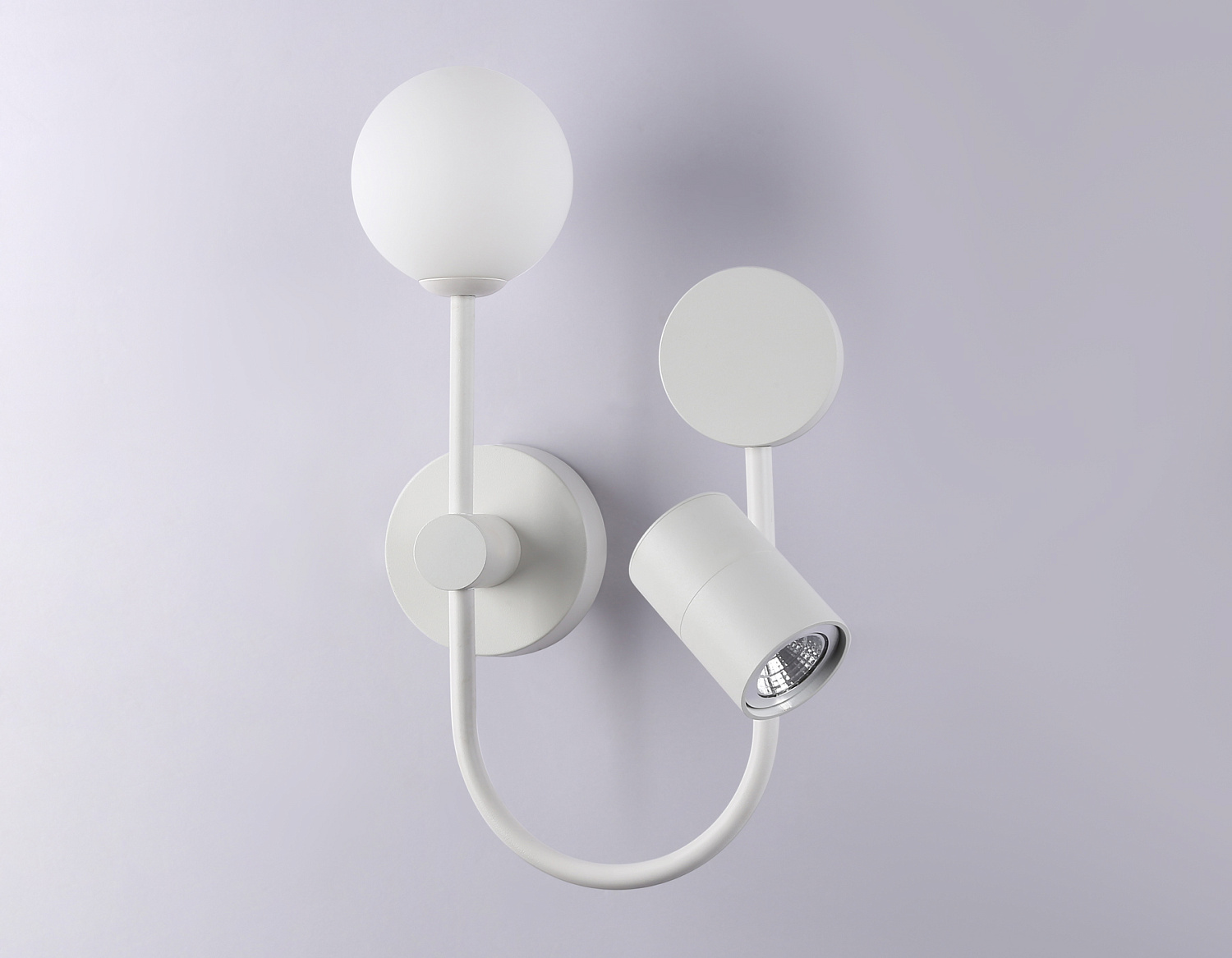 Настенный светодиодный светильник со сменной лампой FL66388/3 WH белый 4W 4200K+G9+GU10 378*200*100