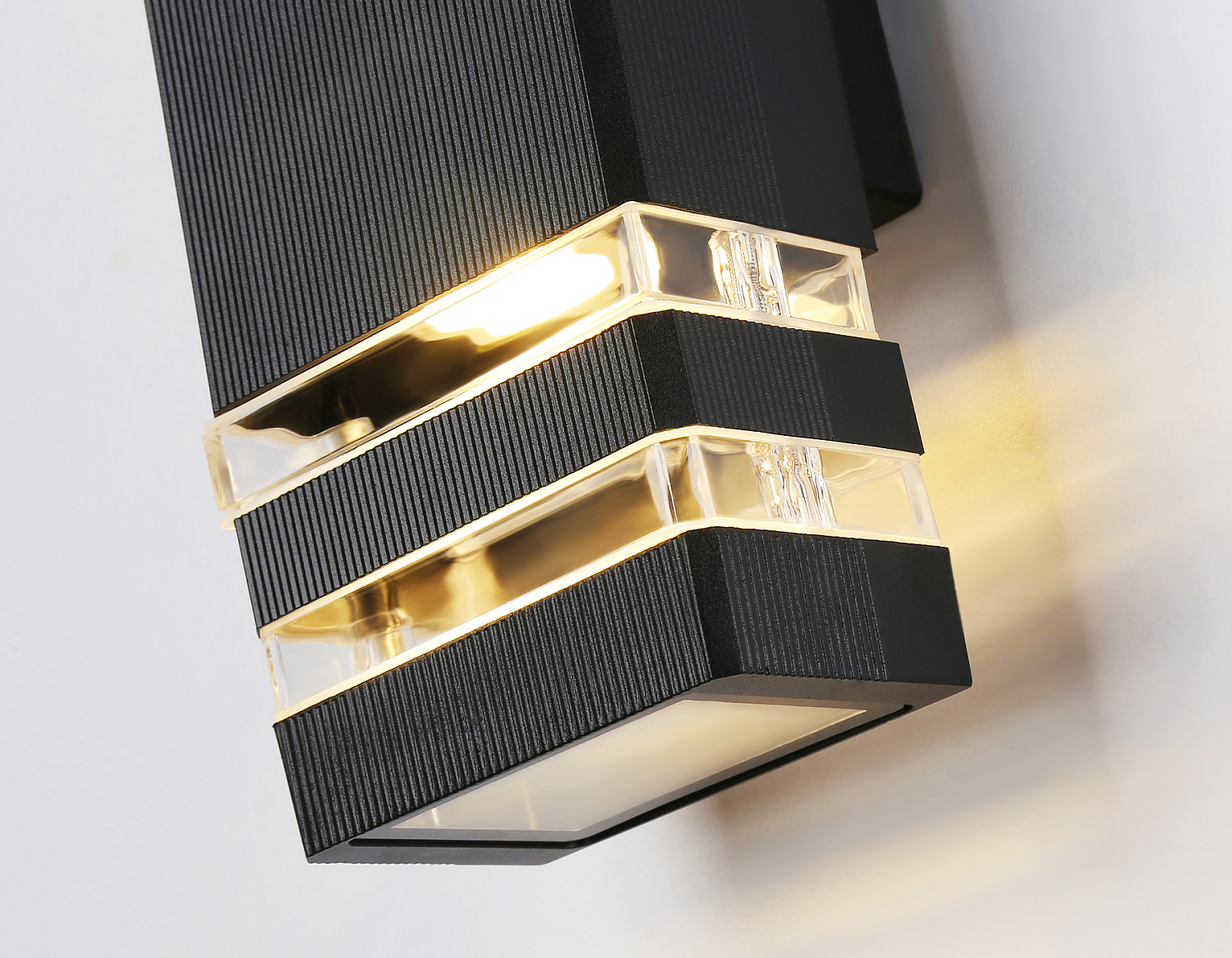 Уличный настенный архитектурный светильник ST2574/2 BK/CL черный/прозрачный IP54 GU10/2 max 35W 310*110*65