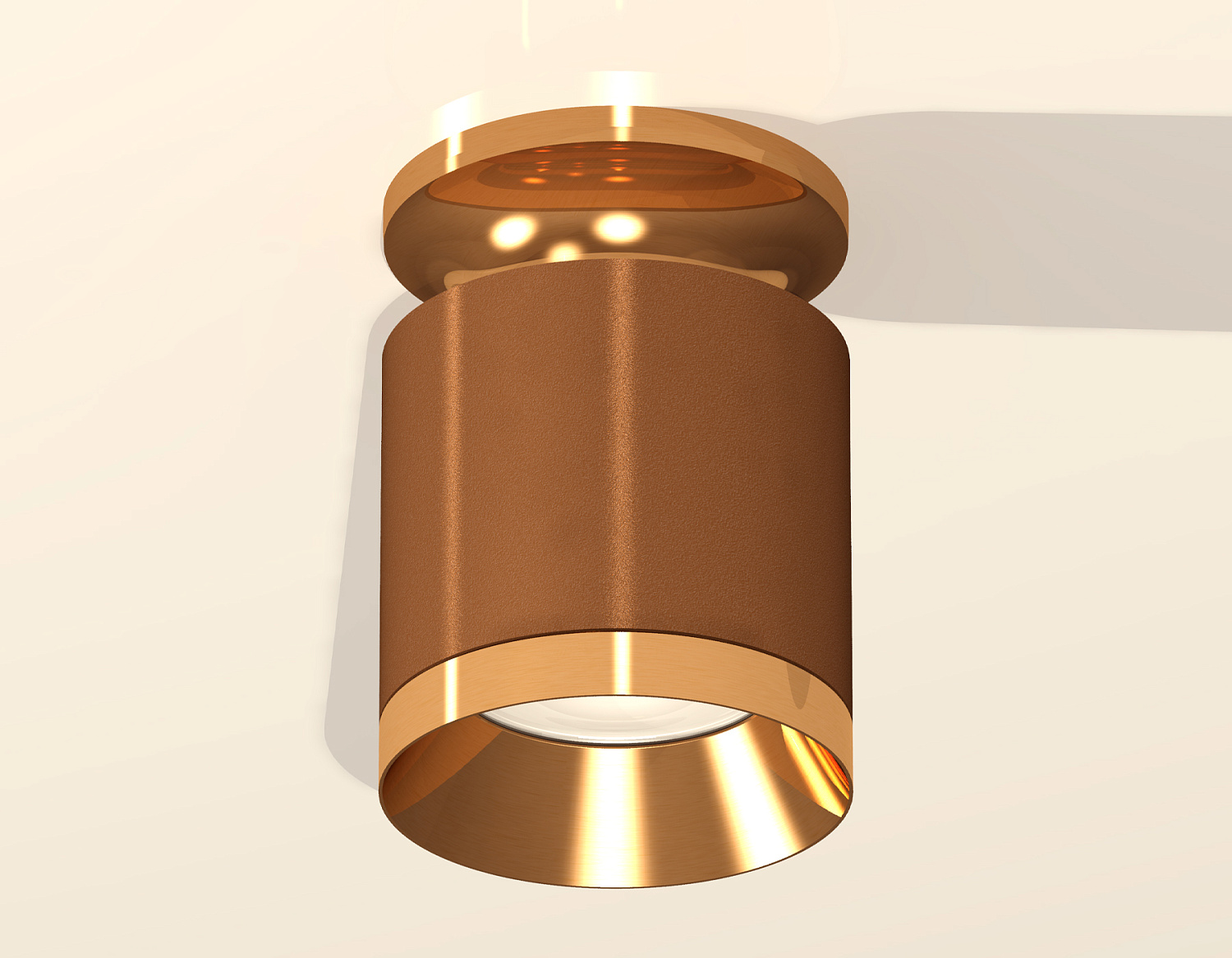 Комплект накладного светильника XS7404121 SCF/PYG кофе песок/золото желтое полированное MR16 GU5.3 (N7929, C7404, N7034)