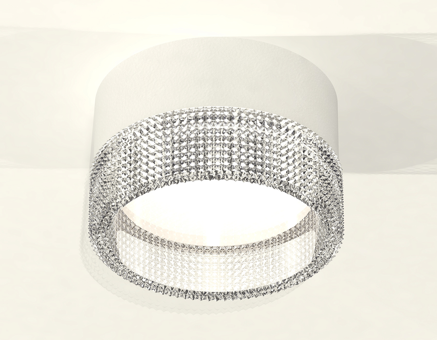 Комплект накладного светильника с композитным хрусталем XS8101030 SWH/CL белый песок/прозрачный GX53 (C8101, N8480)