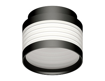 Корпус светильника накладной C8432 SBK/FR черный песок/белый матовый D110*H90mm GX53