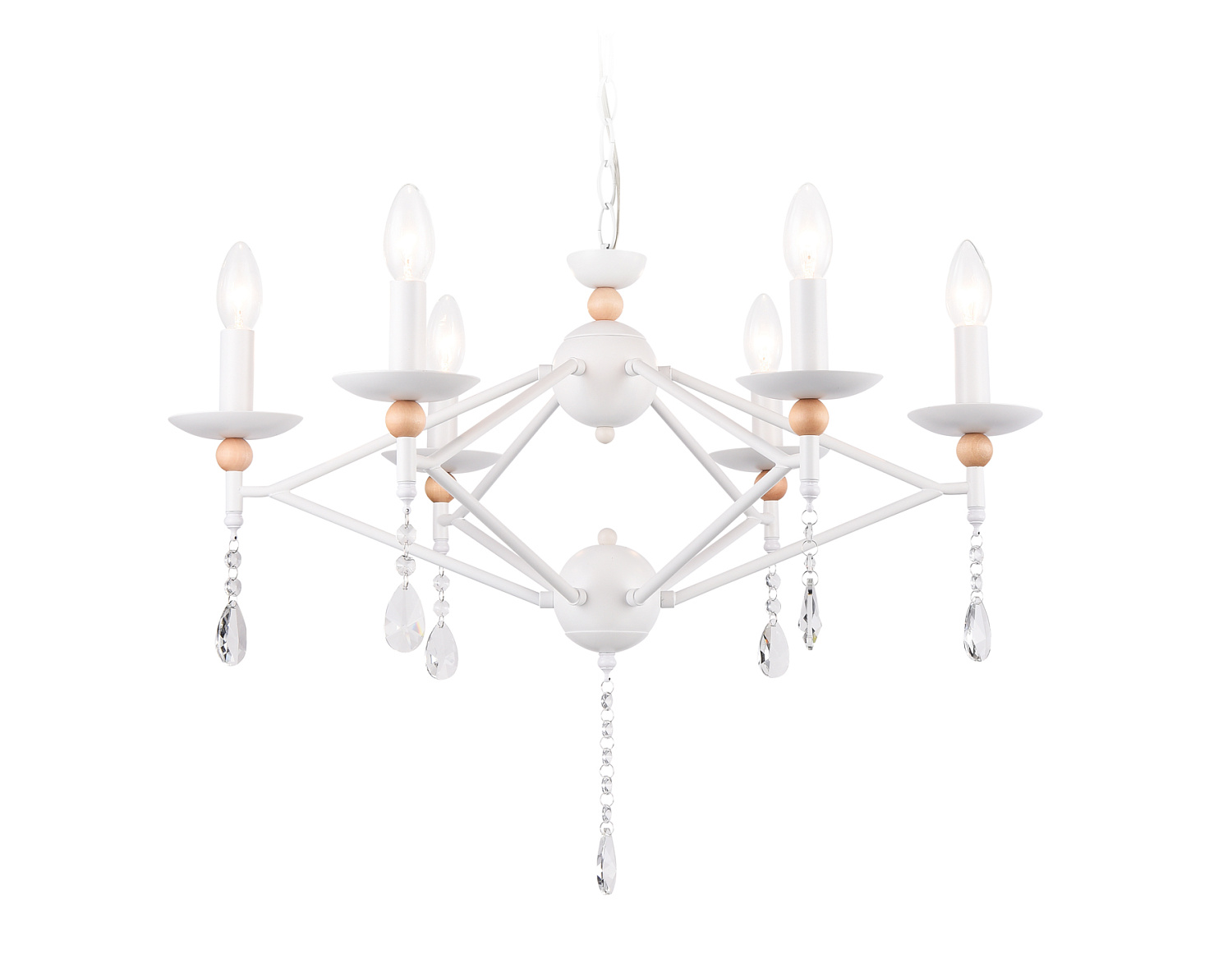 Подвесная люстра TR9596/6 WH белый E14/6 max 40W D660*880