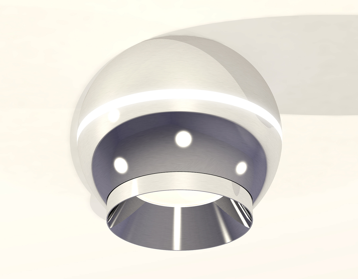 Комплект накладного светильника с дополнительной подсветкой XS1104002 PSL серебро полированное MR16 GU5.3 LED 3W 4200K (C1104, N7032)