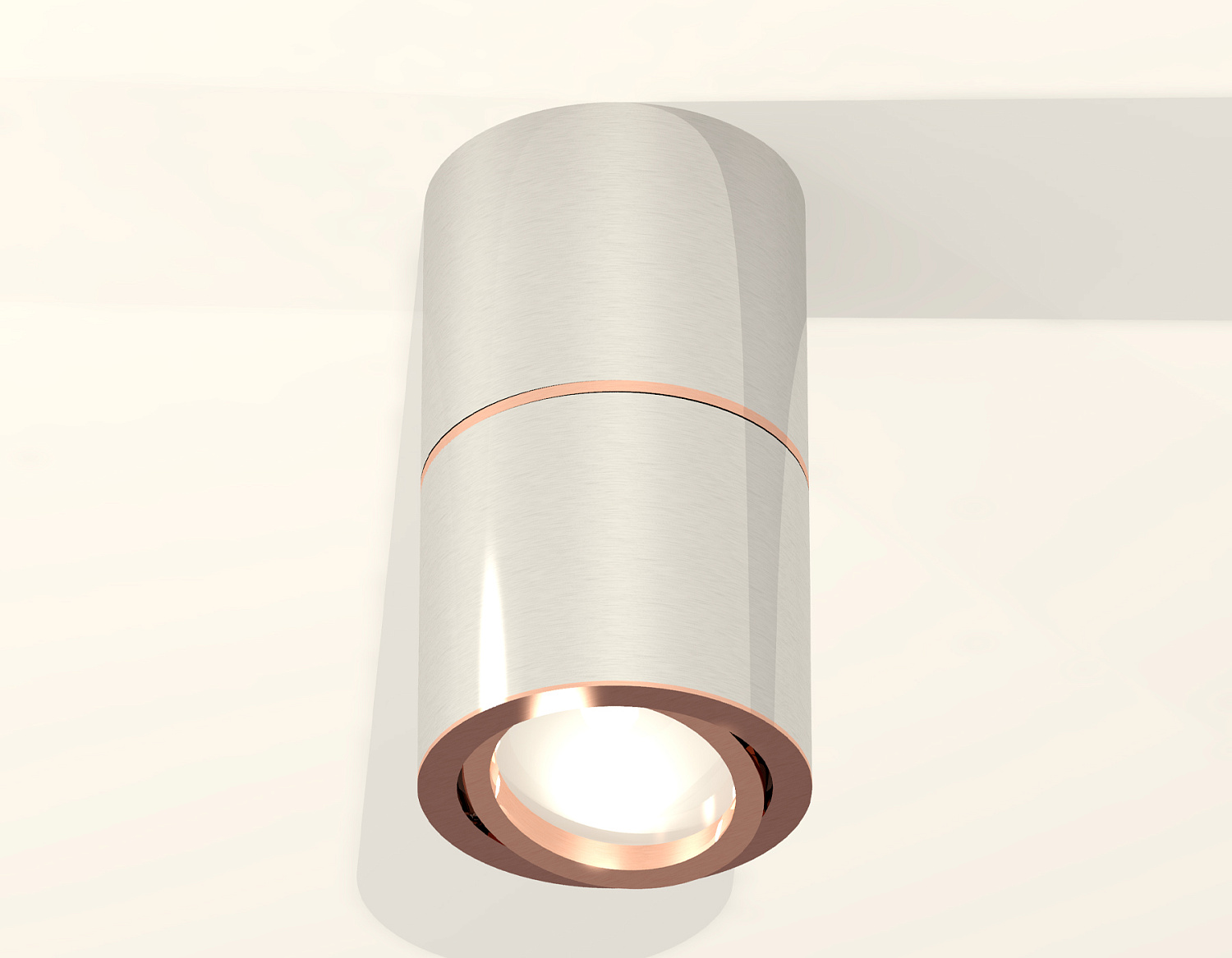 Комплект накладного поворотного светильника XS7405080 PSL/PPG серебро полированное/золото розовое полированное MR16 GU5.3