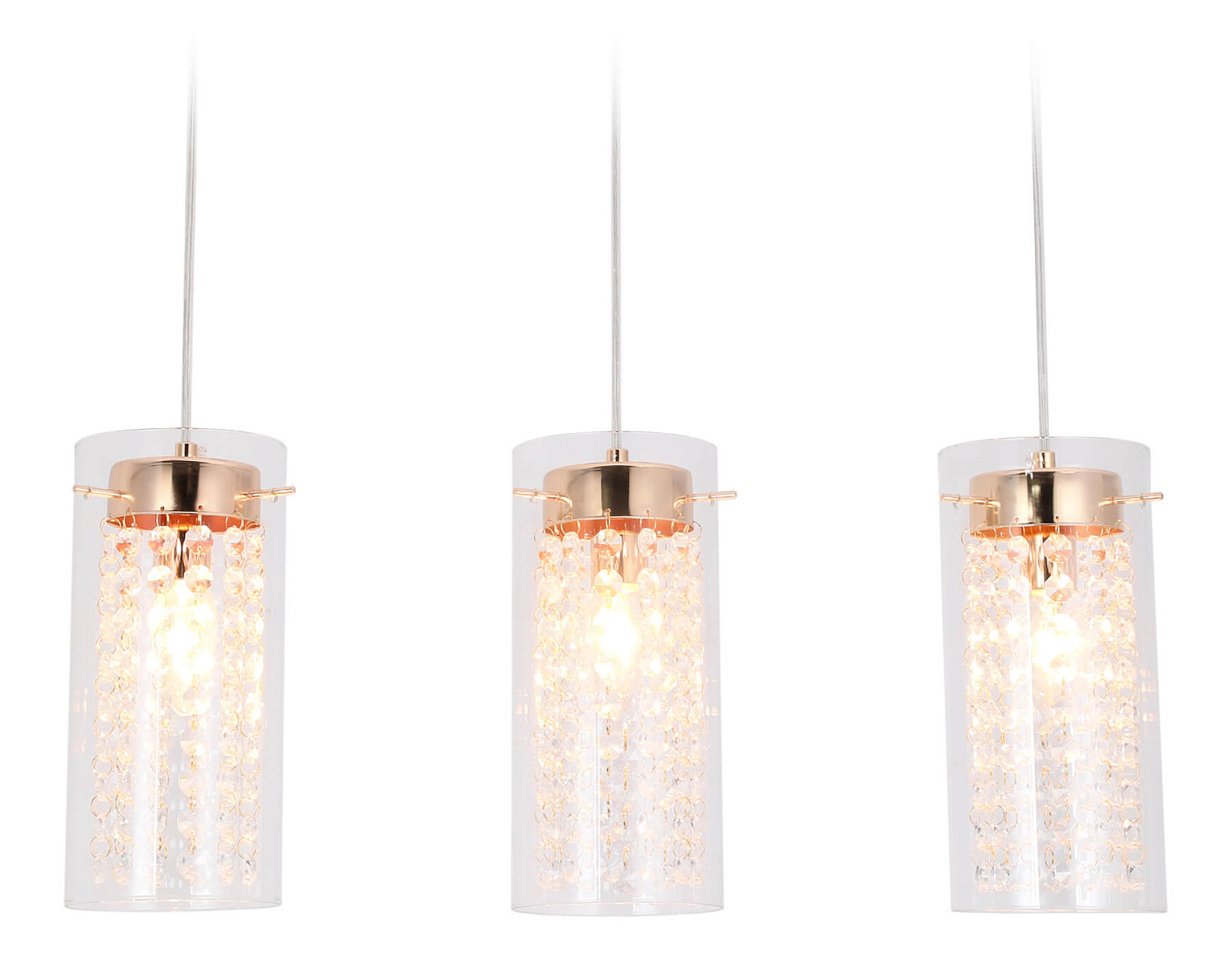 Подвесной светильник с хрусталем TR3663/3 GD/CL золото/прозрачный E14/3 max 40W 560*110*800
