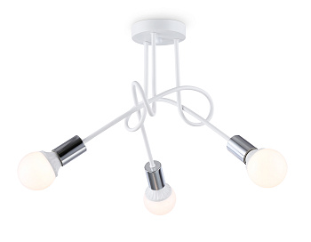 Потолочный светильник в стиле лофт TR80414/3 WH/CH белый/хром E27/3 max 60W D670*370