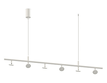 Корпус светильника подвесной поворотный для насадок D60 C9005/6 SWH белый песок 1200*60*1200mm MR16 GU5.3/6